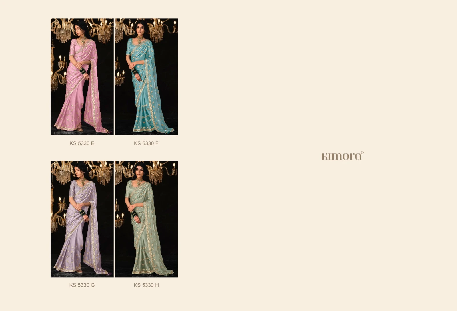 Kimora 5330 Colour Tissue Silk Wholesale Designer Sarees Catalog — Wholesale Sarees, Kimora wholesale from Surat — view 5